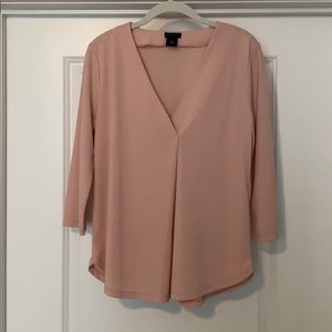 Ann Taylor blush 3/4 length sleeve blouse